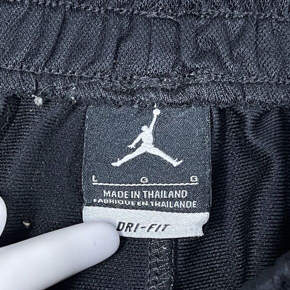 Jordan Shorts Mens Large Black Ready Jumpman Basketball Hoop Embroidered 2011 - Picture 2 of 12